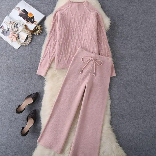 Rosa Zweiteiliges Set mit langen Ärmeln