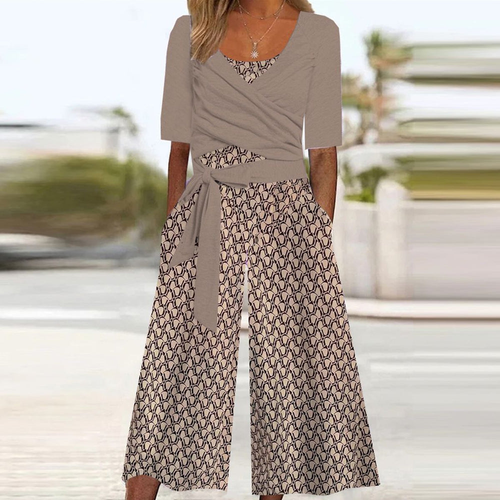 Einzigartiger bedruckter Jumpsuit mit Seitentaschen
