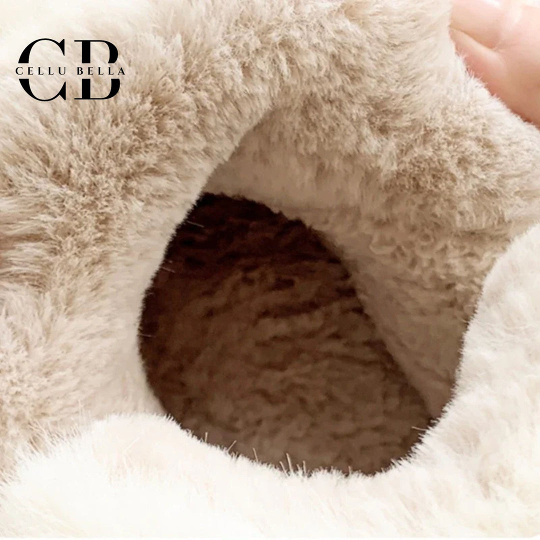 Callista-Winterboots: Warme Baumwoll-Snowboots mit verspieltem Schleifendetail