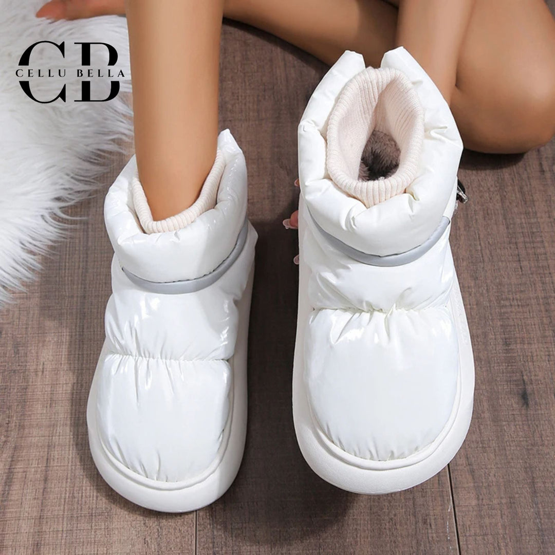 Artem-Winterboots: Wasserfeste Schneestiefel mit Plüschfutter und dicker Sohle