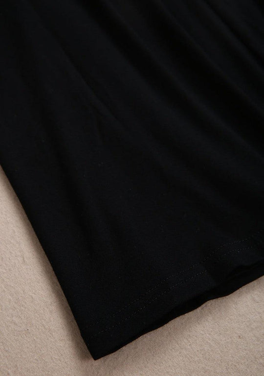 Tiefschwarzes verdrehtes ärmelloses Minikleid mit hohem Träger