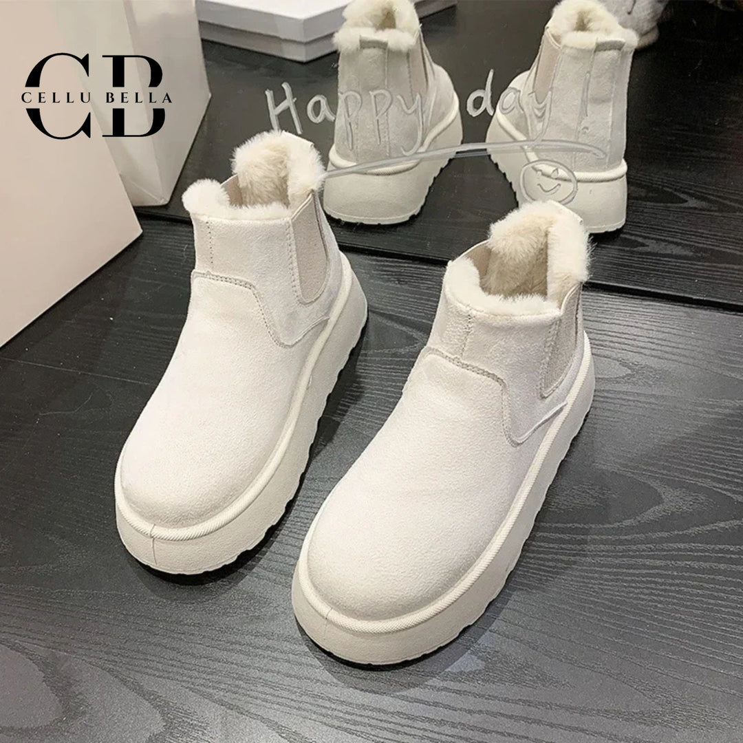 Astraea-Winterstiefel: Elegante Snowboots mit Keilabsatz und wärmendem Pelzfutter