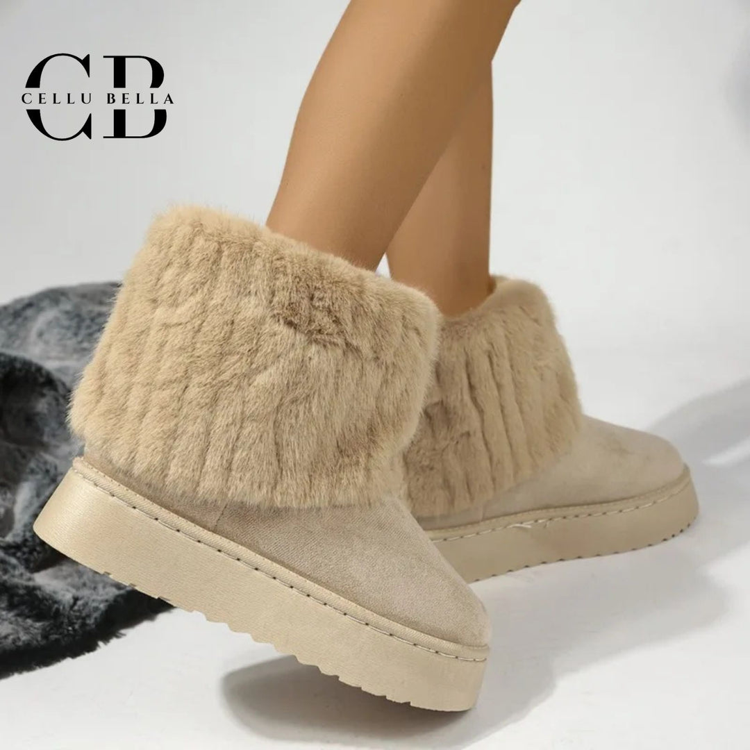 Rhea-Plattformstiefel: Kuschelig warme Winterboots mit Plüschfutter und rutschfester Sohle