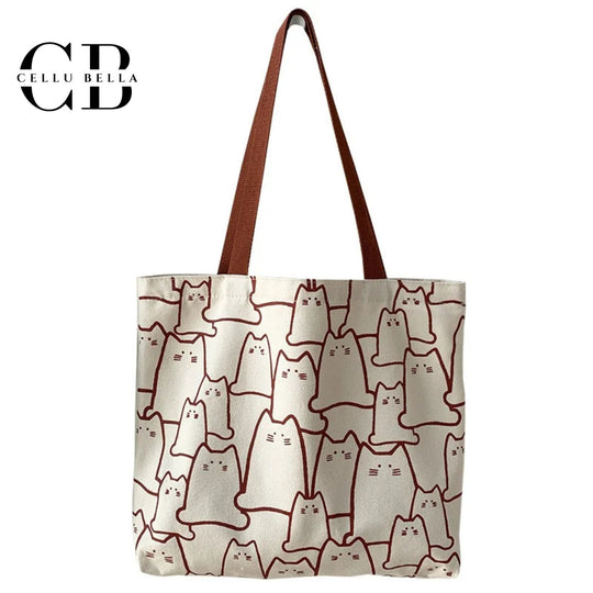 Chaton Chic – Die verspielte Canvas-Tasche für Katzenliebhaber
