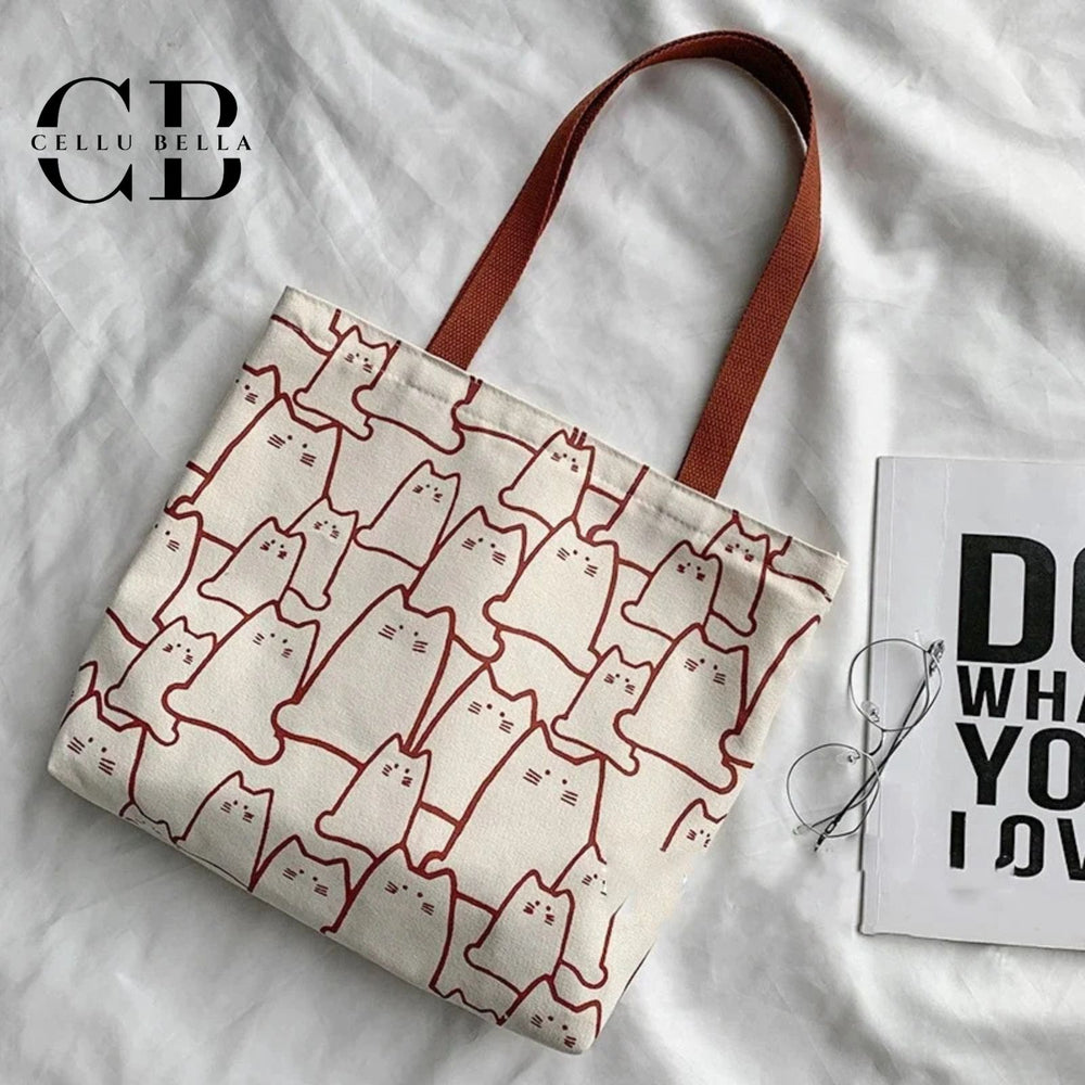 Chaton Chic – Die verspielte Canvas-Tasche für Katzenliebhaber