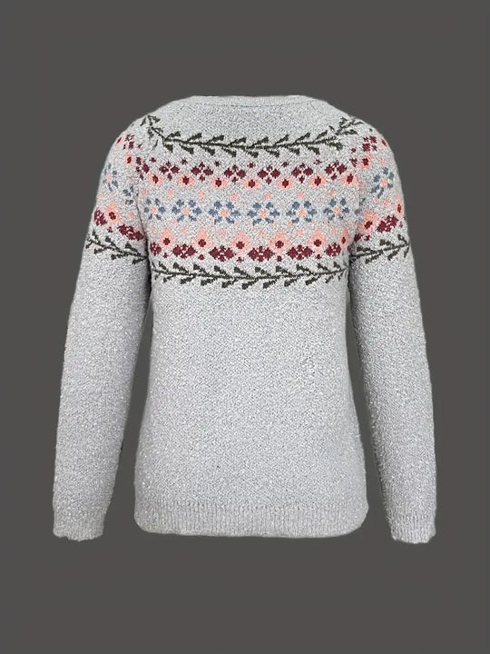 Gemütlicher Langarm-Rundhals-Pullover
