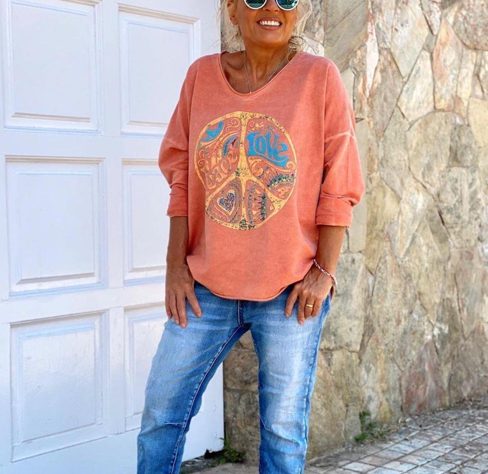 Glückliche Tage Orange Sweatshirt