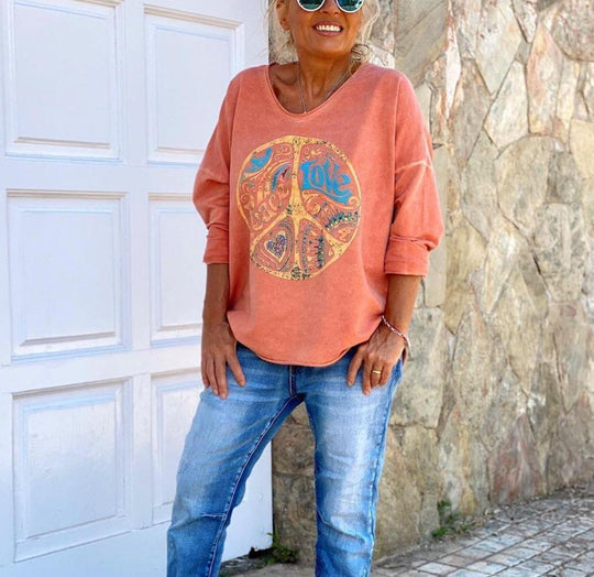 Glückliche Tage Orange Sweatshirt