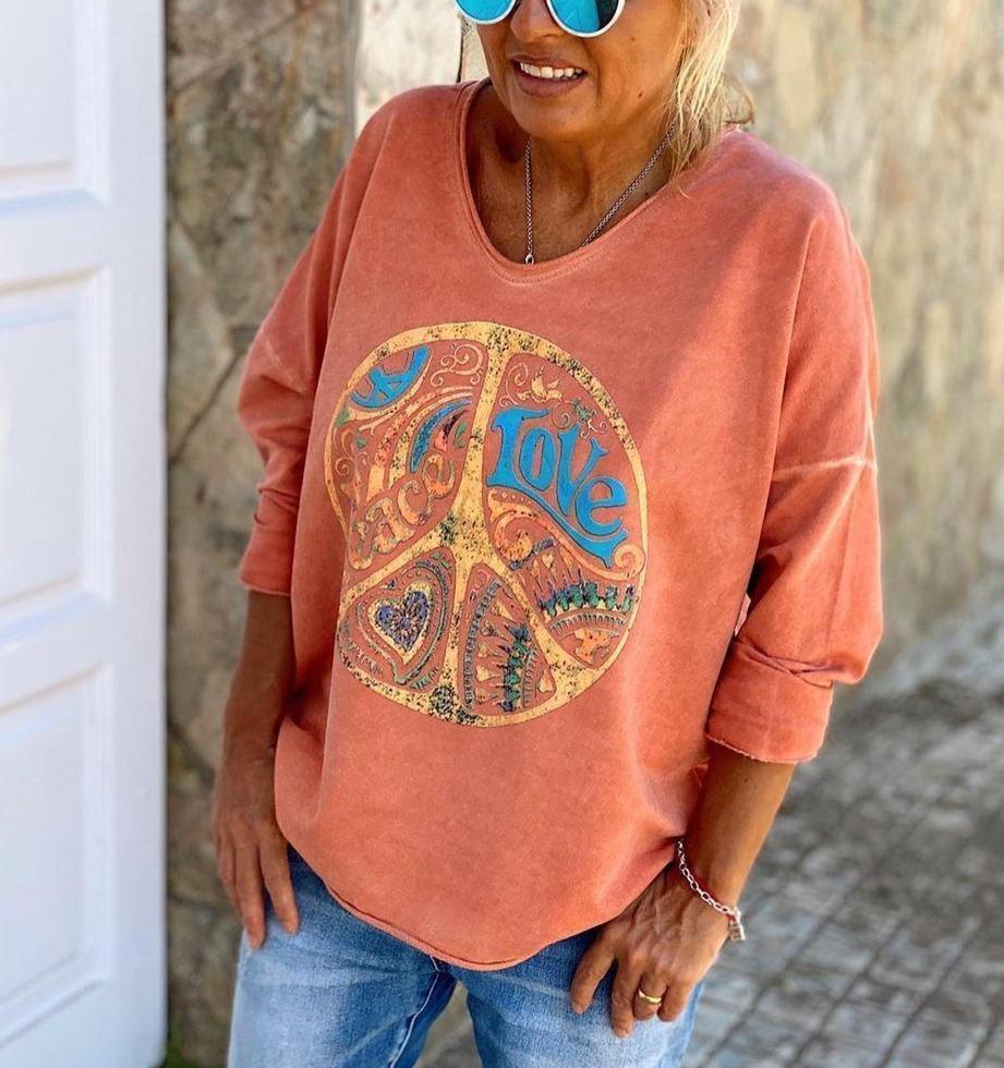 Glückliche Tage Orange Sweatshirt