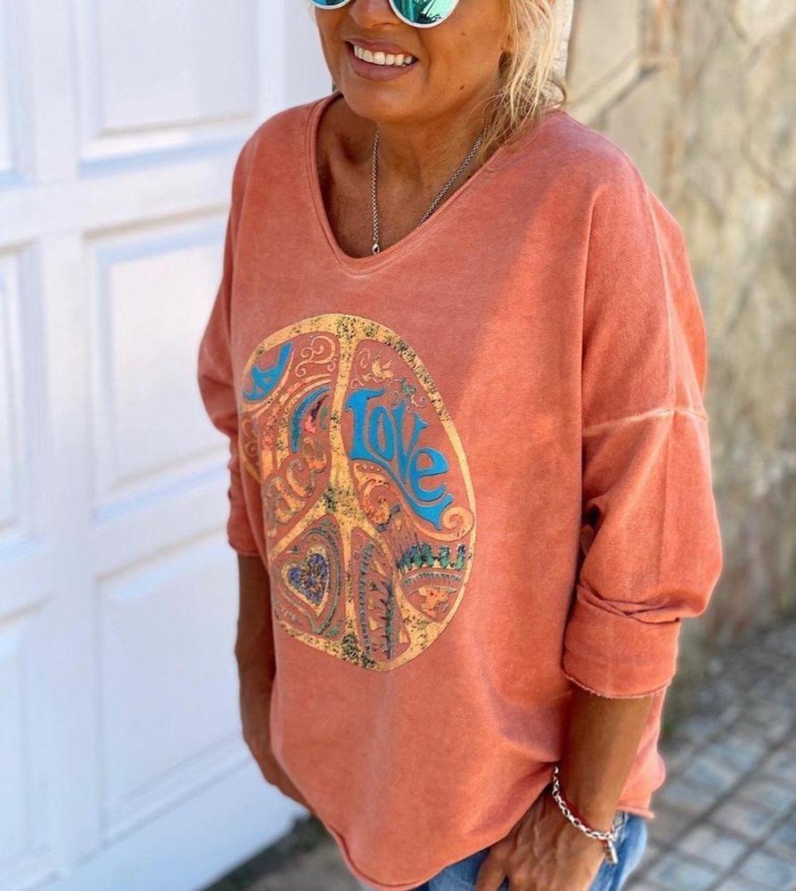 Glückliche Tage Orange Sweatshirt