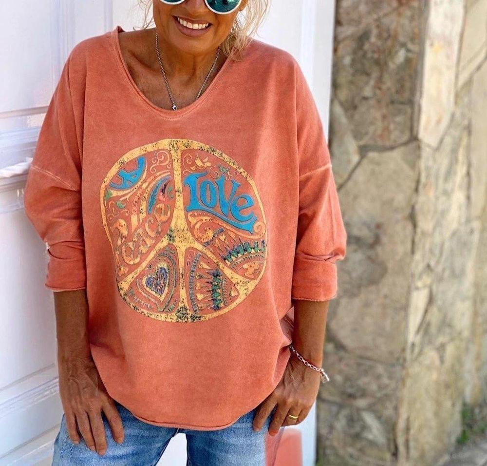 Glückliche Tage Orange Sweatshirt