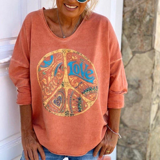 Glückliche Tage Orange Sweatshirt